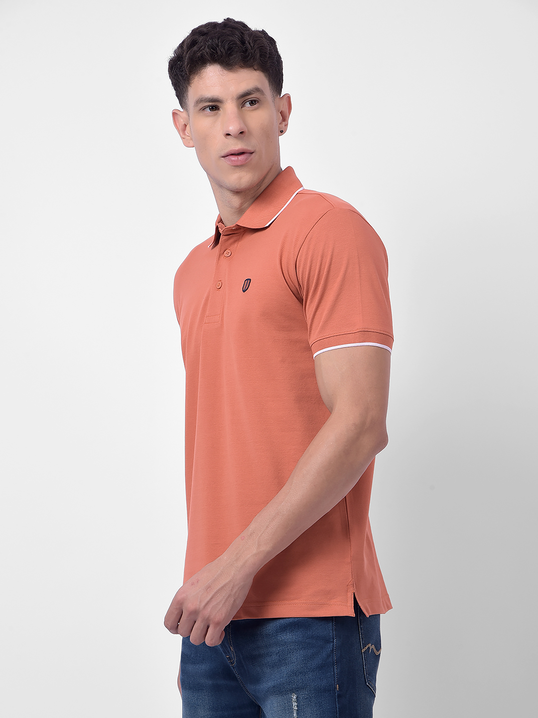 Numero Uno Men Rust Orange Polo T-Shirt